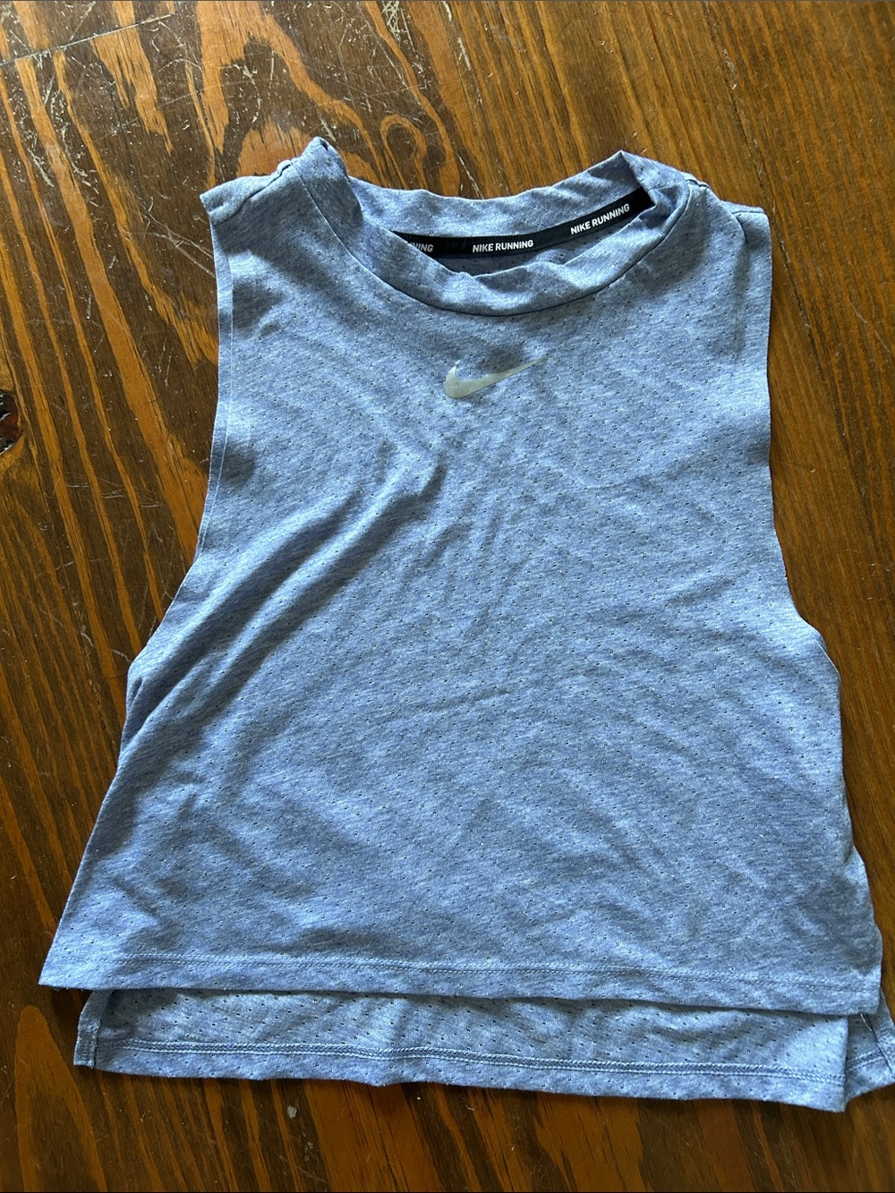 Nike Light blue  Sleeveless Running Tank with Silver Swoosh size XS